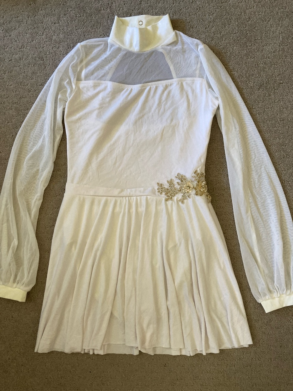 Weissman "The Poet" white dance dress, Size MA
